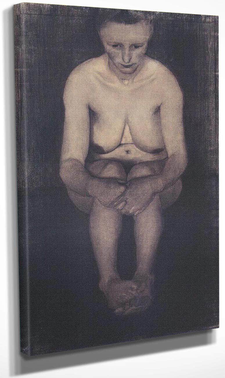 Seated Female Nude By Paula Modersohn Becker Fine Art Print