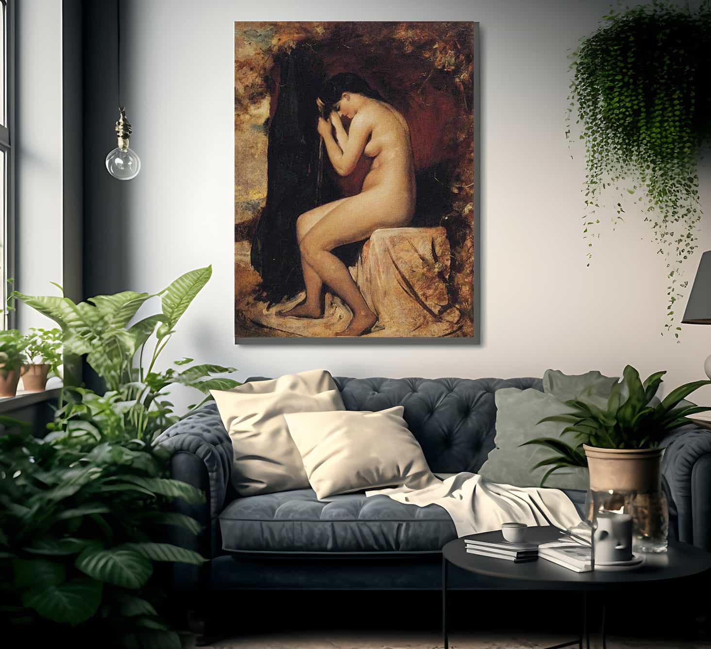 Seated Female Nude By William Etty Fine Art Print