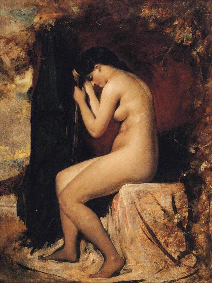 Seated Female Nude By William Etty Fine Art Print
