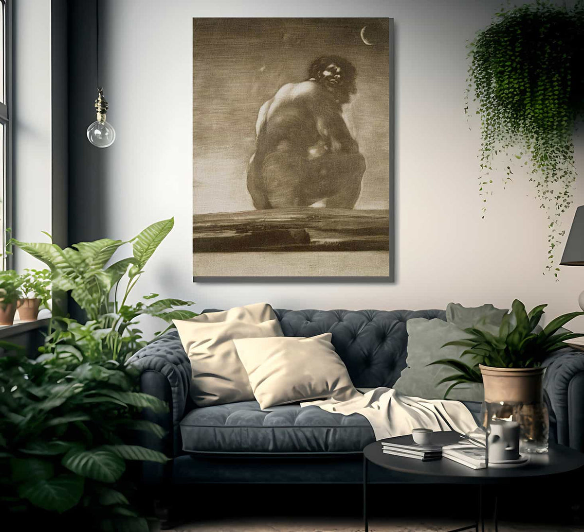 Seated Giant By Francisco De Goya Fine Art Print