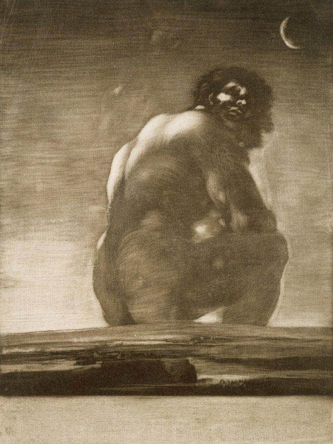 Seated Giant By Francisco De Goya Fine Art Print