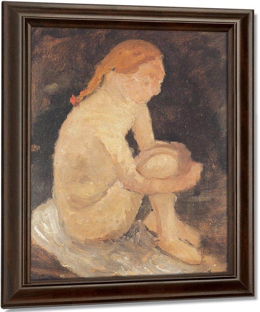 Seated Girl By Paula Modersohn Becker Fine Art Print