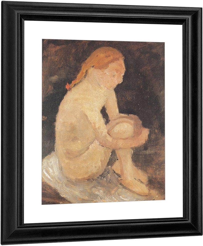 Seated Girl By Paula Modersohn Becker Fine Art Print