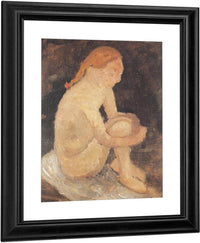 Seated Girl By Paula Modersohn Becker Fine Art Print