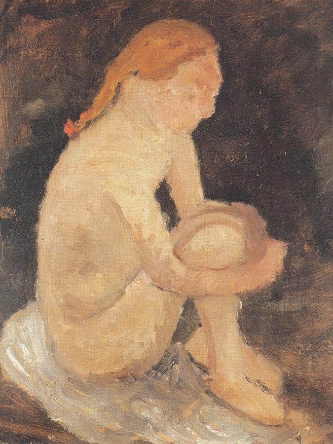 Seated Girl By Paula Modersohn Becker Fine Art Print