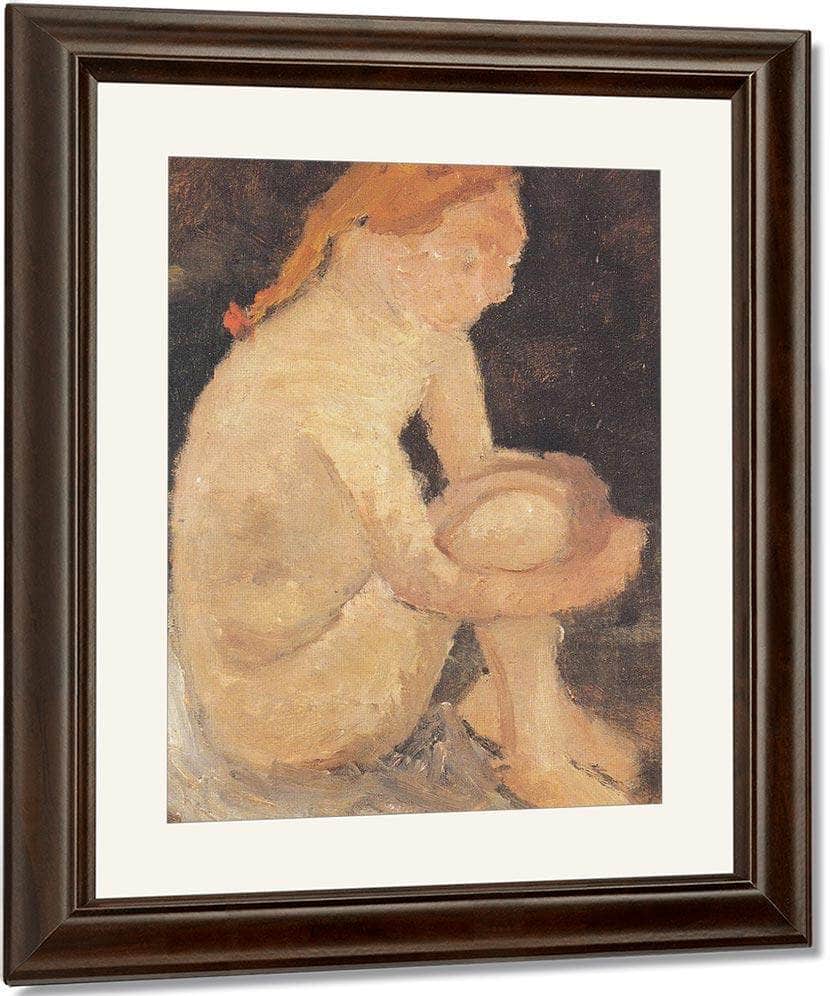 Seated Girl By Paula Modersohn Becker Fine Art Print