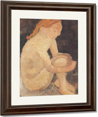 Seated Girl By Paula Modersohn Becker Fine Art Print