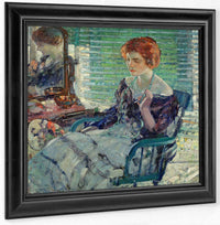 Seated Lady With Red Hair By Richard Edward Miller Fine Art Print