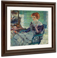 Seated Lady With Red Hair By Richard Edward Miller Fine Art Print