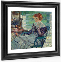 Seated Lady With Red Hair By Richard Edward Miller Fine Art Print