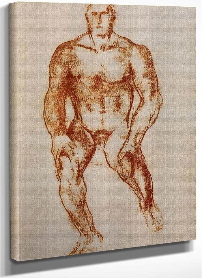 Seated Male Nude By Marsden Hartley Fine Art Print