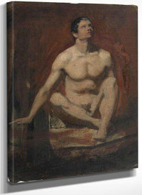 Seated Male Nude, Frontal View By William Etty Fine Art Print