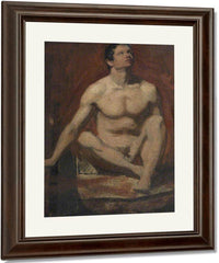 Seated Male Nude, Frontal View By William Etty Fine Art Print