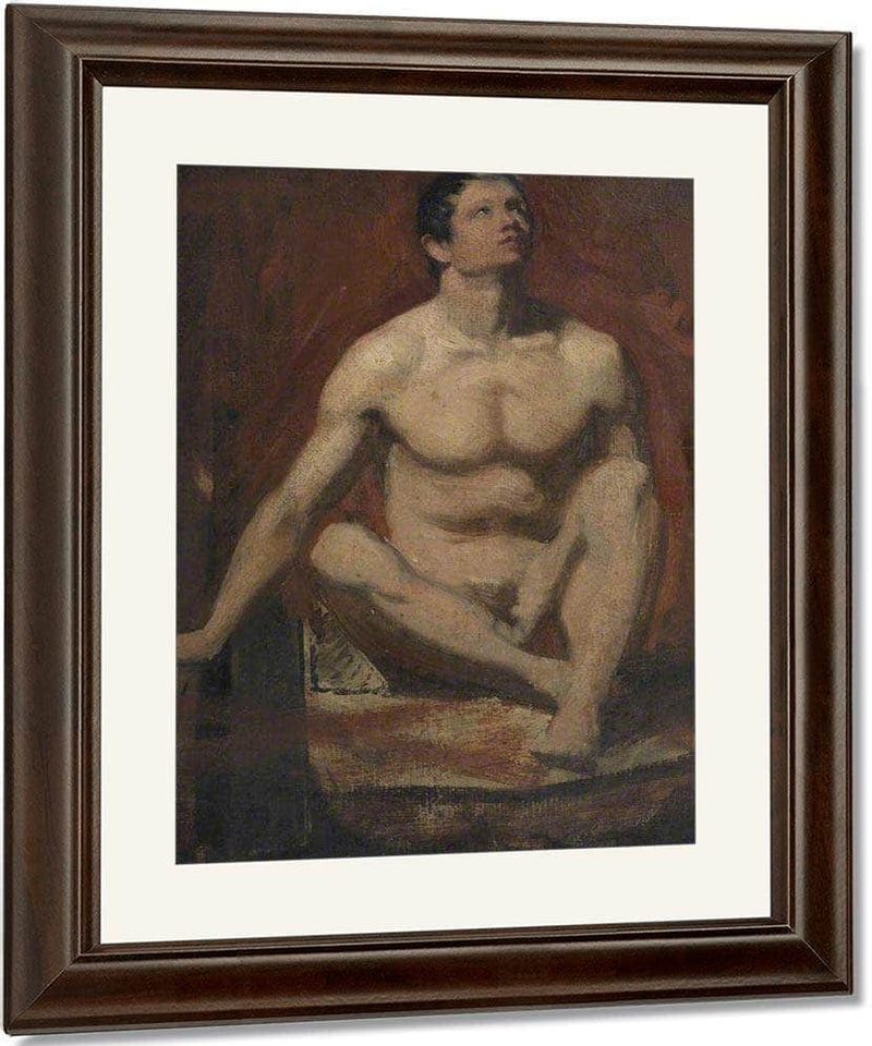 Seated Male Nude, Frontal View By William Etty Fine Art Print