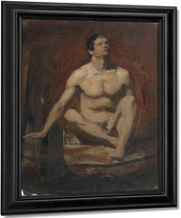 Seated Male Nude, Frontal View By William Etty Fine Art Print