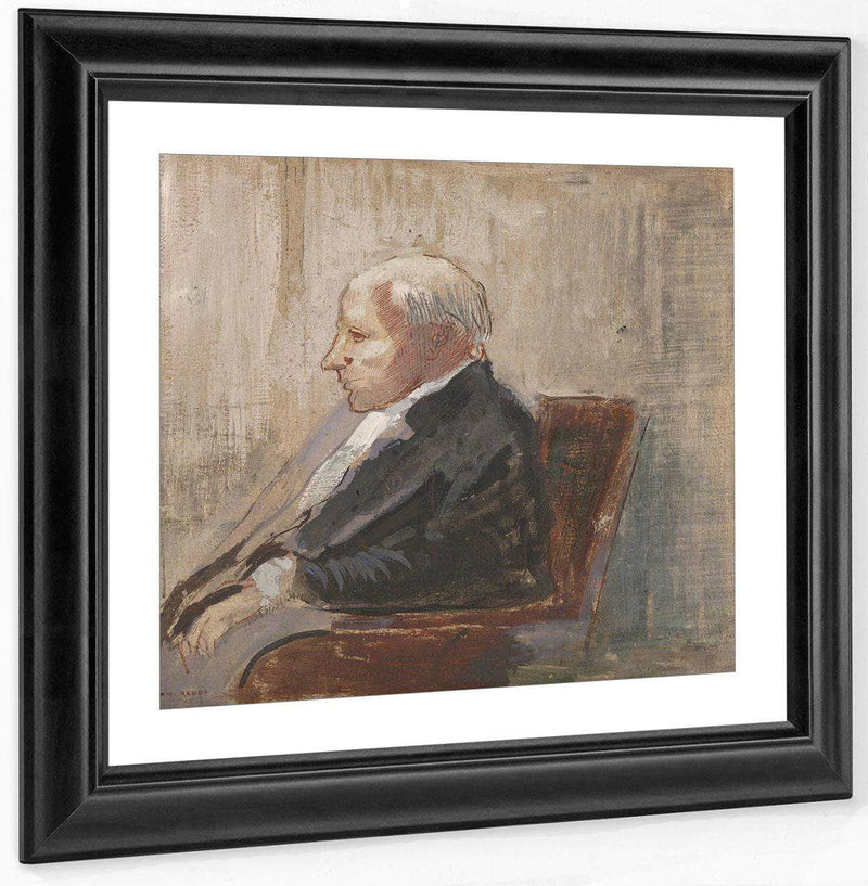 Seated Man By Odilon Redon Fine Art Print