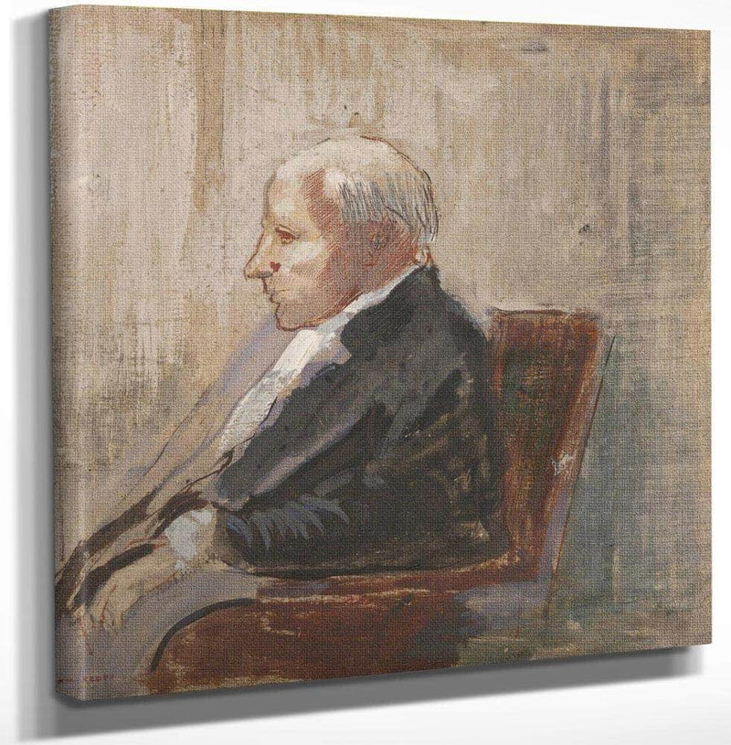 Seated Man By Odilon Redon Fine Art Print