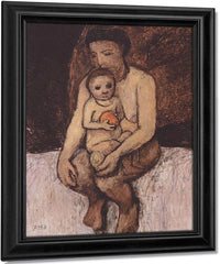 Seated Mother With Child On Her Lap By Paula Modersohn Becker Fine Art Print