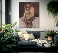 Seated Mother With Child On Her Lap By Paula Modersohn Becker Fine Art Print