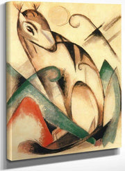 Seated Mythical Animal By Franz Marc Fine Art Print
