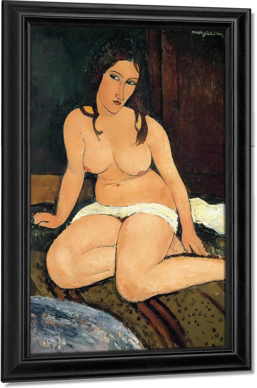 Seated Nude 1917 By Amedeo Modigliani Fine Art Print