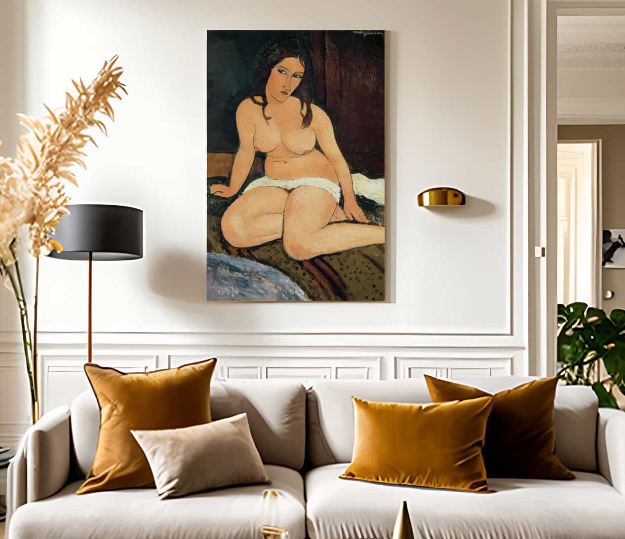 Seated Nude 1917 By Amedeo Modigliani Fine Art Print
