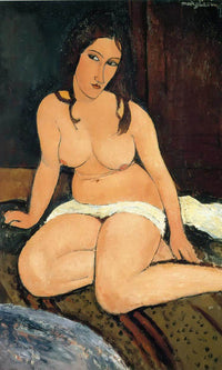 Seated Nude 1917 By Amedeo Modigliani Fine Art Print