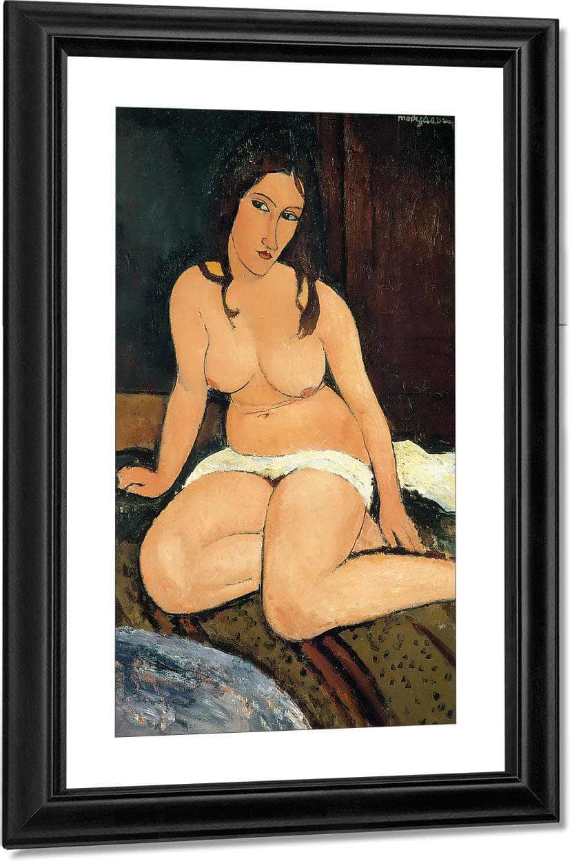 Seated Nude 1917 By Amedeo Modigliani Fine Art Print