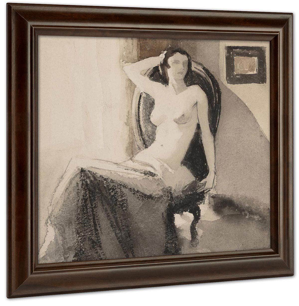 Seated Nude By Everett Shinn Fine Art Print