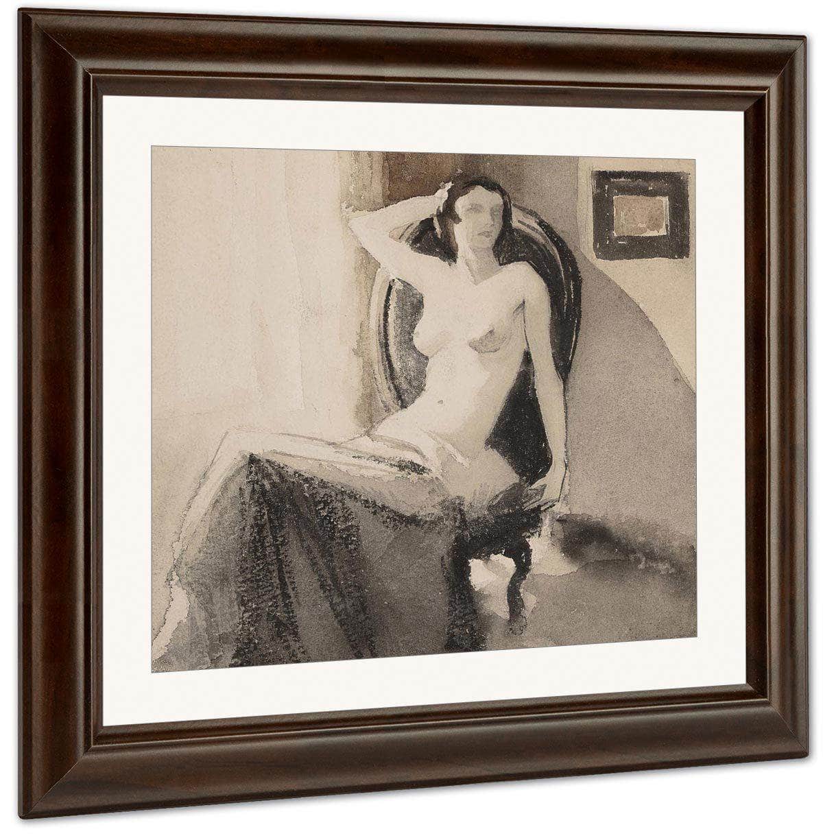 Seated Nude By Everett Shinn Fine Art Print