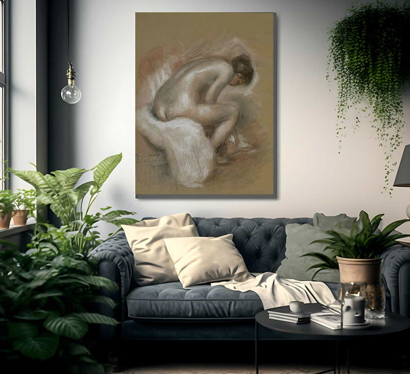 Seated Nude By Pierre Auguste Renoir Fine Art Print