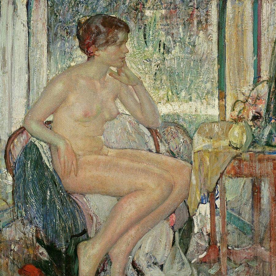 Seated Nude By Richard Edward Miller Fine Art Print