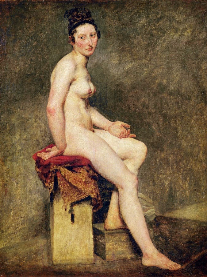 Seated Nude, Mademoiselle Rose By Ferdinand Victor Eugene Delacroix Fine Art Print