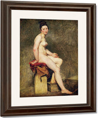 Seated Nude, Mademoiselle Rose By Ferdinand Victor Eugene Delacroix Fine Art Print