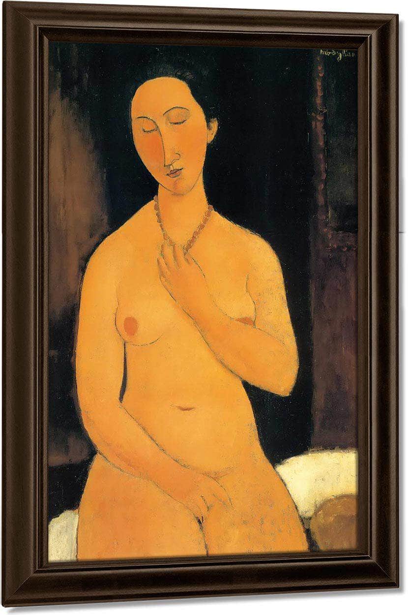 Seated Nude With Necklace 1917 By Amedeo Modigliani Fine Art Print