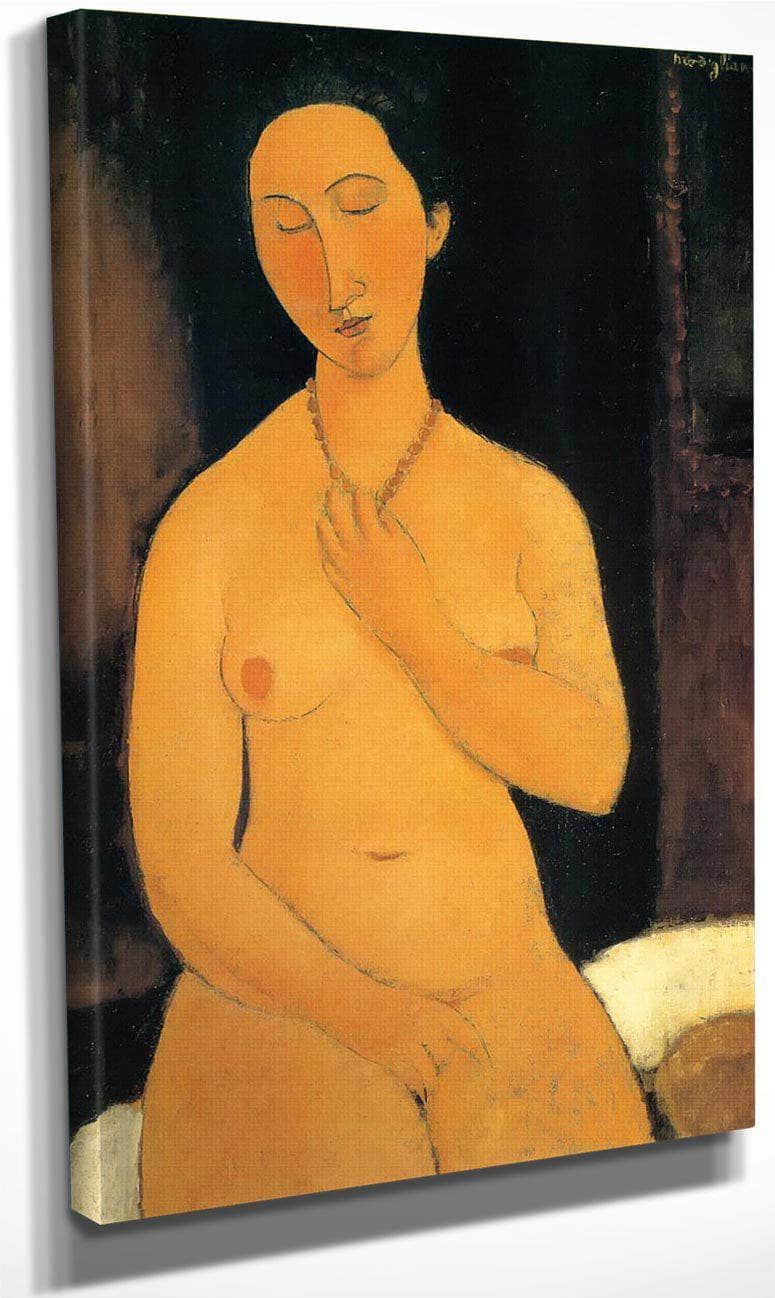 Seated Nude With Necklace 1917 By Amedeo Modigliani Fine Art Print