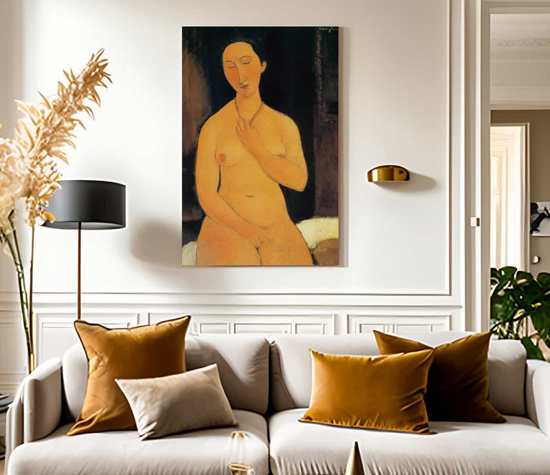 Seated Nude With Necklace 1917 By Amedeo Modigliani Fine Art Print