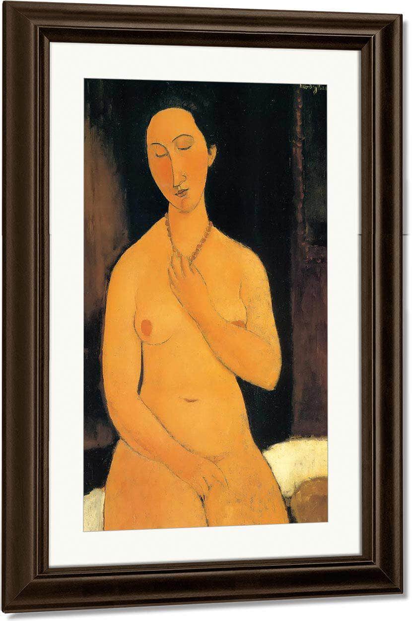 Seated Nude With Necklace 1917 By Amedeo Modigliani Fine Art Print