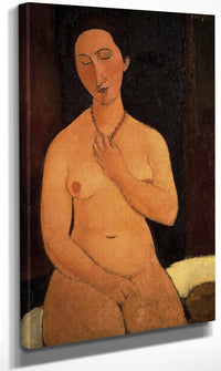 Seated Nude With Necklace By Amedeo Modigliani Fine Art Print