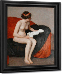 Seated Nude With Sculpture By William Mcgregor Paxton Fine Art Print