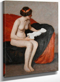 Seated Nude With Sculpture By William Mcgregor Paxton Fine Art Print