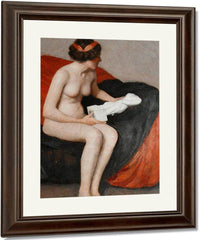 Seated Nude With Sculpture By William Mcgregor Paxton Fine Art Print