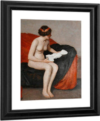Seated Nude With Sculpture By William Mcgregor Paxton Fine Art Print