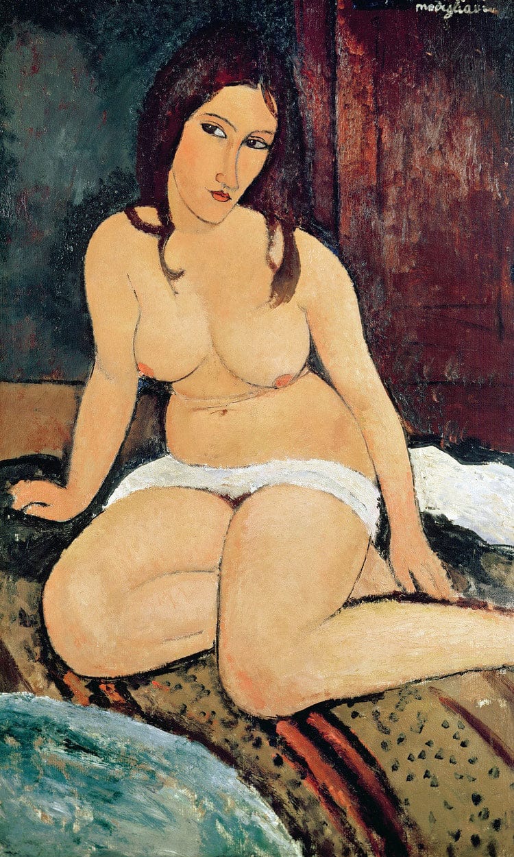 Seated Nudea By Amedeo Modigliani Fine Art Print