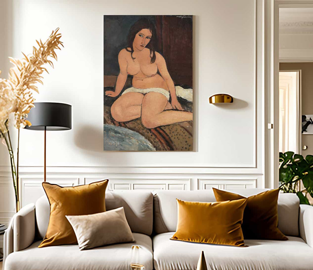 Seated Nudeb By Amedeo Modigliani Fine Art Print
