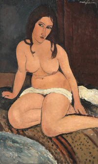 Seated Nudeb By Amedeo Modigliani Fine Art Print
