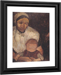Seated Peasant Woman With Child On Her Lap By Paula Modersohn Becker Fine Art Print