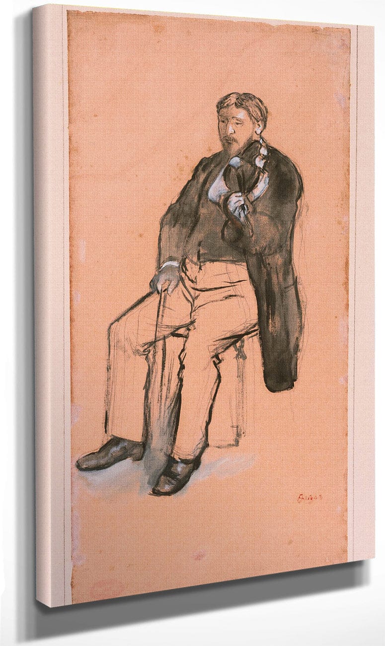 Seated Violin Player By Edgar Degas Fine Art Print