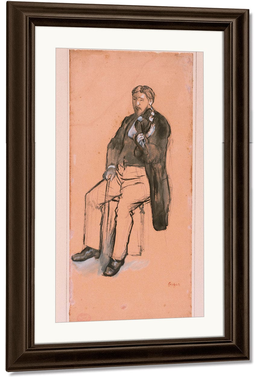 Seated Violin Player By Edgar Degas Fine Art Print