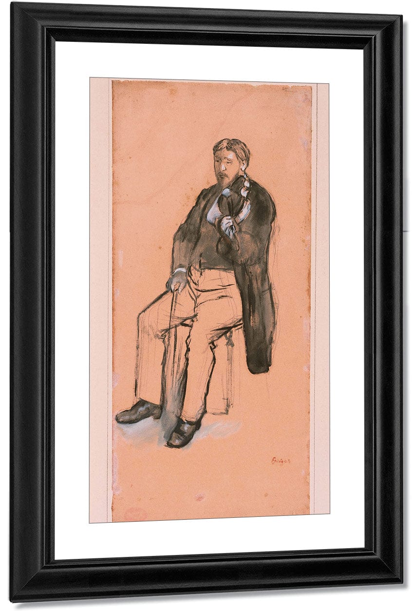 Seated Violin Player By Edgar Degas Fine Art Print